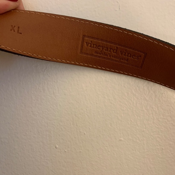 Vineyard Vines Navy Leather Silk Knots Buckle XL - Picture 6 of 6